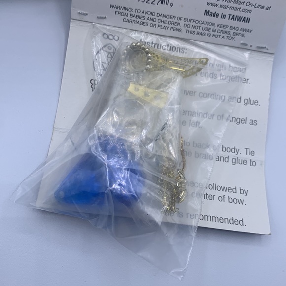 Two Safety Pin Bead Birthstone Angels June April & September Angel Ornaments - Picture 5 of 5